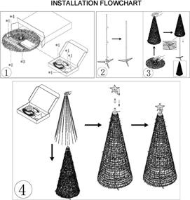 img 1 attached to 🎄 6FT Prelit Pop-Up Collapsible Christmas Tree with Lights - Epartswide Artificial Pencil Tree for Indoor and Outdoor Use, Perfect for Home, Apartment, and Party Decor