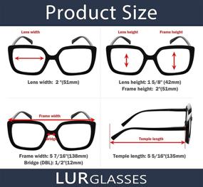 img 1 attached to 👓 LUR Reading Glasses for Women - Trendy 4 Pairs of Chic Readers Eyeglasses