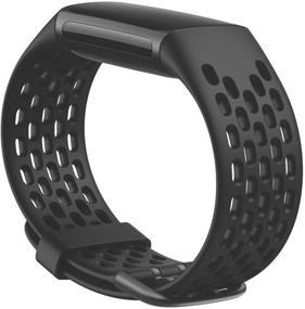 img 3 attached to 💪 Fitbit Charge 5 Sport Accessory Band - Official Product, Black, Large: Enhanced Fitness Companion for Active Lifestyles