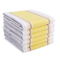 🌻 6 pack vintage farmhouse tea towels - 100% cotton, highly absorbent, quick dry, pro grade - twill waffle - 18x28 inch, yellow логотип