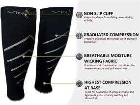 img 1 attached to 🧦 Calf Compression Sleeve Toeless Socks - Enhance Circulation to Alleviate Shin Splints - Top Footless Leg Support Sleeves for Calves - Speed Up Calf Pain Recovery - Calf Guard for Running, Cycling, Maternity, Travel