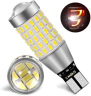 💡 highly efficient led backup light bulbs - autobeam 2000 lumens t15 906 w16w for improved back up lights and reverse lights, 360 degree illumination in 6000k white - pack of 2 логотип