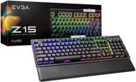 💡 evga z15 rgb gaming keyboard: backlit led, hotswappable kaihl speed bronze switches логотип