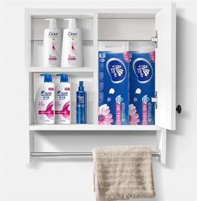 img 2 attached to Bathroom Organizer Storage Wall Cabinet: Over The Toilet Storage Cabinets for Bathroom (Warm White) - Maximize Space and Stay Organized