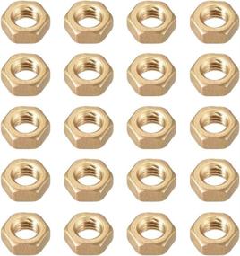img 3 attached to Uxcell Metric Brass Hexagon 20Pcs