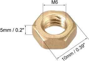 img 2 attached to Uxcell Metric Brass Hexagon 20Pcs