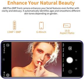 img 1 attached to 📱 4G Bundle Blackview A80Plus Unlocked Smartphone with Android 10 OS, Dual Sim, 4GB+64GB ROM, 6.5" HD+ Fingerprint Face Detection, 4680mAh Battery - T-Mobile Compatible