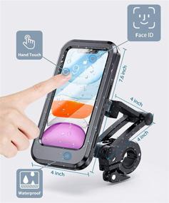 img 1 attached to 🚲 DesertWest Bike Phone Holder: Waterproof Cell Phone Case for Motorcycle - Fits iPhone 12/Pro, Samsung Galaxy S10 below 6.5" - Touch Screen, Universal Holder