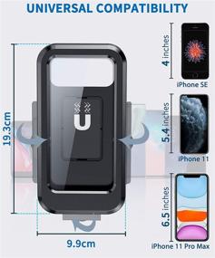 img 2 attached to 🚲 DesertWest Bike Phone Holder: Waterproof Cell Phone Case for Motorcycle - Fits iPhone 12/Pro, Samsung Galaxy S10 below 6.5" - Touch Screen, Universal Holder