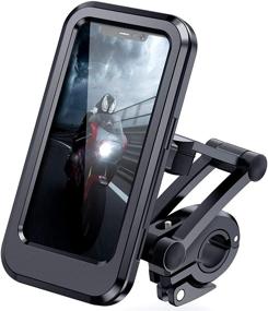 img 4 attached to 🚲 DesertWest Bike Phone Holder: Waterproof Cell Phone Case for Motorcycle - Fits iPhone 12/Pro, Samsung Galaxy S10 below 6.5" - Touch Screen, Universal Holder