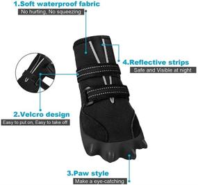 img 2 attached to 🐾 Enhance Your Dog's Walking Experience with Bowite Rugged Anti-Slip Dog Boots