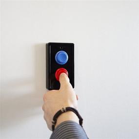 img 2 attached to 🎮 Enhance your Game Room Decor with the Arcade Light Switch Plate Cover - Black/Red/Blue, Single Switch, 1-Gang Standard Size Wallplate