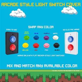 img 3 attached to 🎮 Enhance your Game Room Decor with the Arcade Light Switch Plate Cover - Black/Red/Blue, Single Switch, 1-Gang Standard Size Wallplate