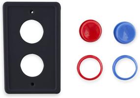 img 1 attached to 🎮 Enhance your Game Room Decor with the Arcade Light Switch Plate Cover - Black/Red/Blue, Single Switch, 1-Gang Standard Size Wallplate