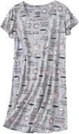😴 comfortable loose fit short sleeve cotton nightgown for women – inadays sleepshirt pajama logo