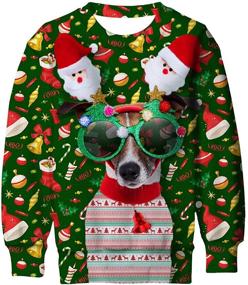 img 4 attached to 🎄 Lovekider Christmas Sweater Sweatshirt Pullover: Trendy Boys' Clothing & Fashion Hoodies for the Festive Season!