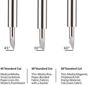 img 1 attached to 🔪 MEWTOGO 30-Piece Fine Point Replacement Blades Set for Cricut Explore Air 2 Vinyl Cutting Machines - Includes 5pcs x 30°, 20pcs x 45°, 5pcs x 60°