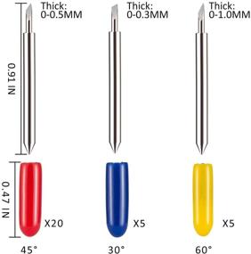 img 3 attached to 🔪 MEWTOGO 30-Piece Fine Point Replacement Blades Set for Cricut Explore Air 2 Vinyl Cutting Machines - Includes 5pcs x 30°, 20pcs x 45°, 5pcs x 60°