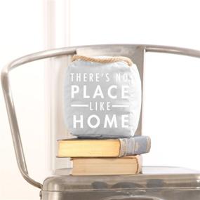 img 1 attached to 🚪 Серый остановитель двери No Place Like Home от Pavilion Gift Company - 5x6 дюймов