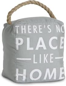 img 4 attached to 🚪 Серый остановитель двери No Place Like Home от Pavilion Gift Company - 5x6 дюймов