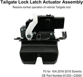img 2 attached to 🚘 Trunk Lock for Kia Sorento 2016-2019 | Rear Tailgate Lock Latch Liftgate Actuator | Part #81230-C5000
