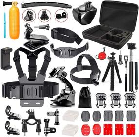 img 4 attached to 📷 52-in-1 Action Camera Accessories Kit for GoPro Hero/Session/Hero 6 5 4 3+ 3 2 1 Campark ACT74 AKASO EK7000 Crosstour APEMAN DBPOWER FITFORT ENEK Acko Lightdow Sony Sports DV and More - Followsun