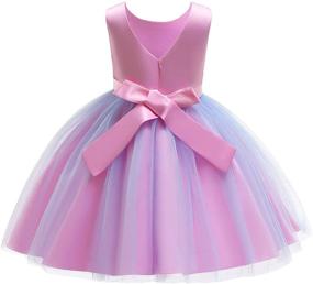 img 2 attached to ✨ Rainbow Princess Tulle Dress for Flower Girls - Wedding Party, Pageant, Formal Evening - Short Gown