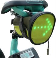 🔦 fancywing led cycling saddle bag with reflective turn signal indicator light - lightweight, waterproof, safe for nighttime bike riding logo