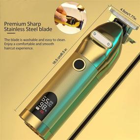 img 3 attached to 💇 Advanced Cordless Hair Clippers for Men - Professional Electric Haircut Kit with Rechargeable Battery, LED Display, and Low Noise - Ideal for Men, Family, and Barbers