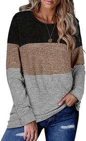 img 2 attached to 👕 Color Block Tunic Sweatshirt Top for Women - Long Sleeve, Cute Casual & Loose Fit