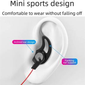 img 1 attached to IHAO Sport Wireless Blue Tooth Headset Bass Stereo Waterproof Headset With Mic Flexible Neck Magnetic Attracting Earbuds With Fixed Earhook Reduce Gym Noise (Black G25)
