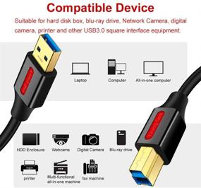 img 3 attached to 15FT USB 3.0 A Male to B Male Cable – High-Speed Data Transfer for Printers, External Hard Drives, and More!