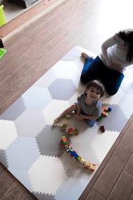 img 2 attached to 🧩 Baby Brielle Interlocking Hexagon Thickness: A Perfect Puzzle Playmat for Infants