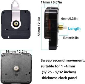 img 3 attached to 2 Pack Non Ticking Wall Clock Movements with 4 Styles of Hands - DIY Repair Parts Replacement Kit - Battery Operated Quartz Motor