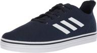 👟 effortlessly stylish: adidas carbon black chalk white men's fashion sneakers logo