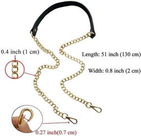 img 3 attached to 👜 Beaulegan Purse Chain Strap Replacement - Lightweight, 51 Inch Long 0.8 Inch Wide - Dark Brown/Gold