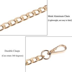 img 1 attached to 👜 Beaulegan Purse Chain Strap Replacement - Lightweight, 51 Inch Long 0.8 Inch Wide - Dark Brown/Gold