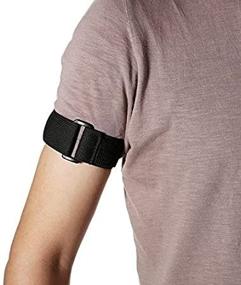 img 1 attached to Glo-shine Adjustable Sport Armband Strap for All Models of 🎧 iPod with Silicone or Leather Case - Universal Elastic Armband Slots (Black)
