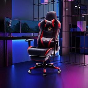 img 3 attached to Ficmax Ergonomic Gaming Chair: High Back Racing Chair with Footrest, Massage, Reclining Feature, Large Size, Pro Gamer Chair with Headrest and Lumbar Support - Perfect for E-Sports and Home Office