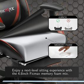 img 2 attached to Ficmax Ergonomic Gaming Chair: High Back Racing Chair with Footrest, Massage, Reclining Feature, Large Size, Pro Gamer Chair with Headrest and Lumbar Support - Perfect for E-Sports and Home Office