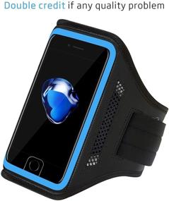 img 3 attached to LOVPHONE iPhone 7/8 Plus Armband - Running Sport Armband for iPhone 7/8 Plus - Ideal for Gym Workout w/ Kickstand, Key Bag, Earbuds Holder, Card Slot Case - Water Resistant (Blue)