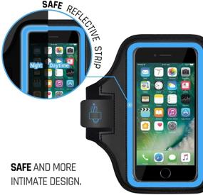 img 2 attached to LOVPHONE iPhone 7/8 Plus Armband - Running Sport Armband for iPhone 7/8 Plus - Ideal for Gym Workout w/ Kickstand, Key Bag, Earbuds Holder, Card Slot Case - Water Resistant (Blue)