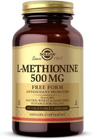 img 4 attached to 🌱 Solgar L-Methionine 500 mg: Antioxidant & Fat Metabolism Support - 90 Veg Caps - Vegan, Gluten Free, Dairy Free, Kosher