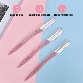 img 3 attached to 🪒 LÄTT LIV Eyebrow Razor with Air Hole and Snap Hole/Buckle, Facial Hair Trimmers with Micro Guards, and Tinkle Razor in Comb Design for Women and Men