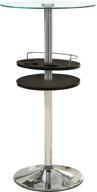 🖤 black bar table with storage and tempered glass top by coaster home furnishings logo