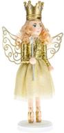 🧚 enchanting lecoco 14&#34; fairy princess ballerina nutcracker: graceful holiday ballet collection in gold logo