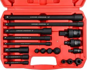 img 4 attached to Enhance Your Toolkit with SEKETMAN 18-Piece Drive Tool Accessory Set - Socket Adapters, Extensions, Universal Joints, and Impact Coupler for Professional Socket Success