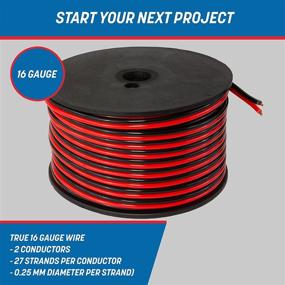 img 3 attached to GS Power 16 Gauge Wire (16 AWG) - 100ft, Pure Copper, Stranded Electrical Wiring for Speaker, Automotive, Trailer, Stereo & Home Theater - Red/Black