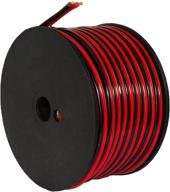 gs power 16 gauge wire (16 awg) - 100ft, pure copper, stranded electrical wiring for speaker, automotive, trailer, stereo & home theater - red/black logo