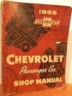 1955 chevrolet chevy passenger car factory service repair manual - oem book logo